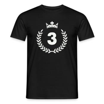 3_kranz_krone- - Men's T-Shirt - black - Front - AI Model Male 178 light (178cm)