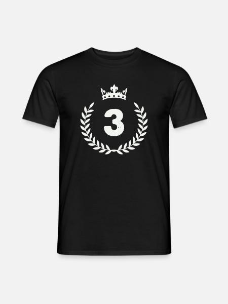 3_kranz_krone- - Männer T-Shirt - Schwarz