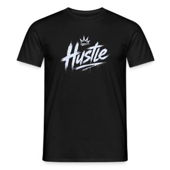 Hustle – Streetwear - Männer T-Shirt - Schwarz - Vorne - AI Model Male 178 light (178cm)