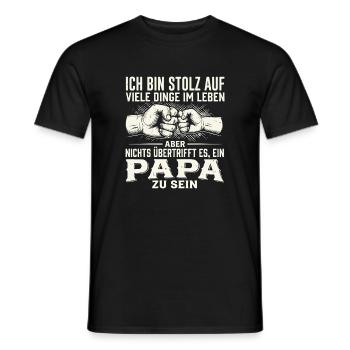 Stolz Vatersein: Nichts Überragt - Männer T-Shirt - Schwarz - Vorne - AI Model Male 178 light (178cm)