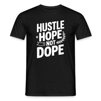 Hustle Hope - Men's T-Shirt - black - Front - AI Model Male 178 light (178cm)
