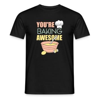 Cake Baking Pastry Chef Cake Baker - Men's T-Shirt - black - Front - AI Model Male 178 light (178cm)