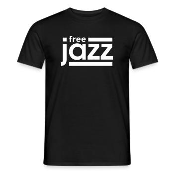 Free jazz - Men's T-Shirt - black - Front - AI Model Male 178 light (178cm)