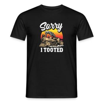 Désolé d’avoir fait une blague drôle sur la locomotive de train - T-shirt homme - noir - Devant - AI Model Male 178 light (178cm)