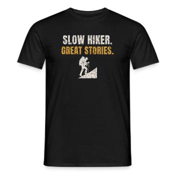 Randonneurs lents : grandes histoires - T-shirt homme - noir - Devant - AI Model Male 178 light (178cm)