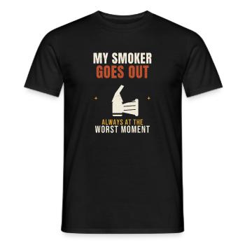 Beekeeping My Smoker Goes Out Funny Apiary Beekeep - Men's T-Shirt - black - Front - AI Model Male 178 light (178cm)