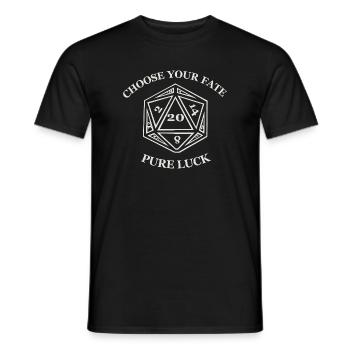 Choisissez votre destin – Pure chance - T-shirt homme - noir - Devant - AI Model Male 178 light (178cm)
