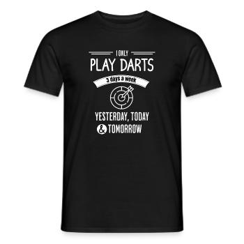 Funny Darts Quote - Men's T-Shirt - black - Front - AI Model Male 178 light (178cm)