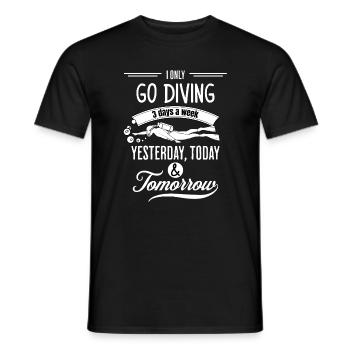 Funny Scuba Quote - Men's T-Shirt - black - Front - AI Model Male 178 light (178cm)