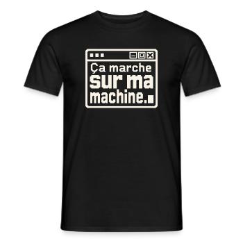 Développeur, ça marche sur ma machine - T-shirt homme - noir - Devant - AI Model Male 178 light (178cm)