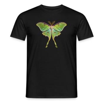 Luna Moth Actias luna - Men's T-Shirt - black - Front - AI Model Male 178 light (178cm)