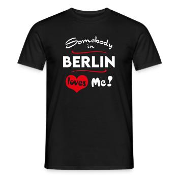 Berlin Stadt Urban T-Shirt City Heimatliebe Town - Men's T-Shirt - black - Front - AI Model Male 178 light (178cm)
