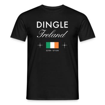 Dingle Ireland Coordinate Souvenir de voyage - T-shirt homme - noir - Devant - AI Model Male 178 light (178cm)