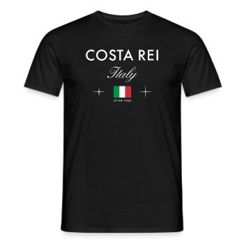Costa Rei Sardinien Koordinaten Reise Souvenir - Männer T-Shirt - Schwarz - Vorne - AI Model Male 178 light (178cm)