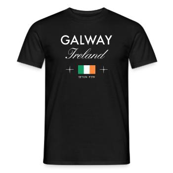 Galway Irlande Coordonnées Souvenir de voyage - T-shirt homme - noir - Devant - AI Model Male 178 light (178cm)