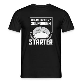 Bread Baker Bakery Bread Roll Baking - Men's T-Shirt - black - Front - AI Model Male 178 light (178cm)