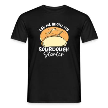 Bread Baker Bakery Bread Roll Baking - Men's T-Shirt - black - Front - AI Model Male 178 light (178cm)
