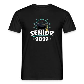 Abschlussjahrgang 2027 | Trikot des Jahrgangs 2027 - Männer T-Shirt - Schwarz - Vorne - AI Model Male 178 light (178cm)