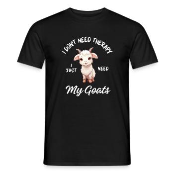 Goat Farm Therapy - Men's T-Shirt - black - Front - AI Model Male 178 light (178cm)