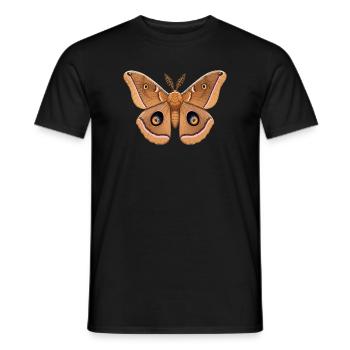 Polyphemus Moth Antheraea Polyphemus Style de dessin animé - T-shirt homme - noir - Devant - AI Model Male 178 light (178cm)