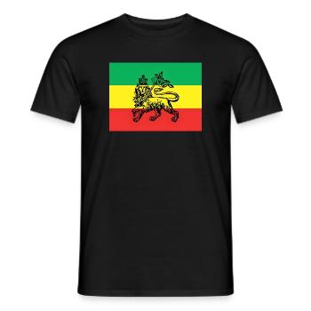 Haile Selassie I Jah Rastafari Rasta Reggae Racines - T-shirt homme - noir - Devant - AI Model Male 178 light (178cm)