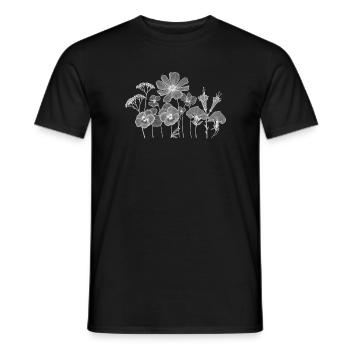 Blossoms Silhouette Floral Contours - Men's T-Shirt - black - Front - AI Model Male 178 light (178cm)