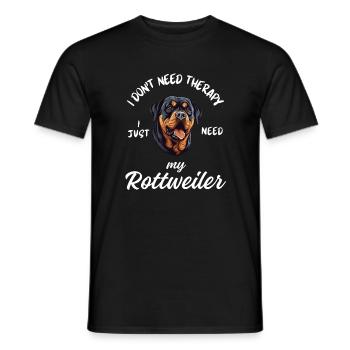 Rottweiler-Therapiehund - Männer T-Shirt - Schwarz - Vorne - AI Model Male 178 light (178cm)