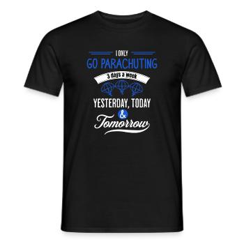 Funny Parachuting Quote - Men's T-Shirt - black - Front - AI Model Male 178 light (178cm)
