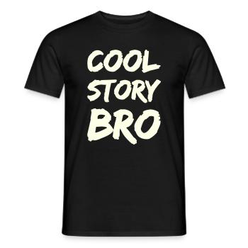 cool_story_bro- - Männer T-Shirt - Schwarz - Vorne - AI Model Male 178 light (178cm)