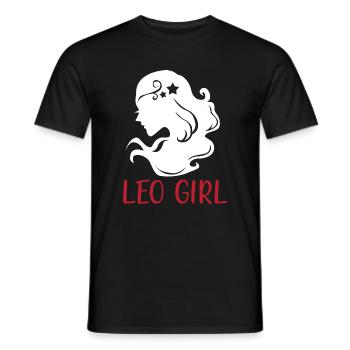 Signe du zodiaque Lion - T-shirt homme - noir - Devant - AI Model Male 178 light (178cm)