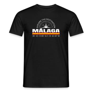 Málaga - Männer T-Shirt - Schwarz - Vorne - AI Model Male 178 light (178cm)