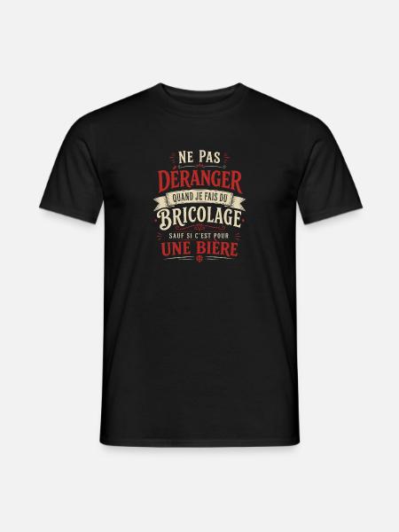 Nicht stören DIY-Bier Humor-Geschenk - Männer T-Shirt - Schwarz