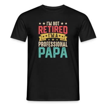Professional Papa Retro Vintage - Männer T-Shirt - Schwarz - Vorne - AI Model Male 178 light (178cm)