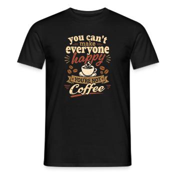 Tout le monde n’est pas content de café - T-shirt homme - noir - Devant - AI Model Male 178 light (178cm)