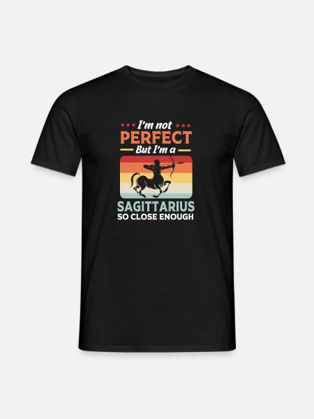 Sternzeichen Schütze - Männer T-Shirt - Schwarz