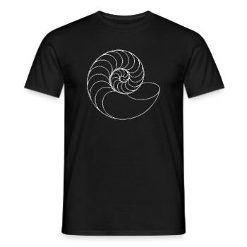 Muschelspirale Linienkunst - Männer T-Shirt - Schwarz - Vorne - AI Model Male 178 light (178cm)