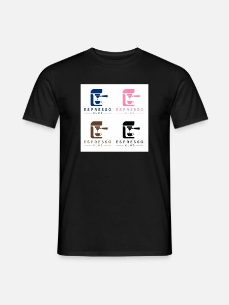 Espresso Club Logo – Vielfarbene Varianten - Männer T-Shirt - Schwarz