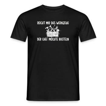 Handwerk Reicht mir das Werkzeug Basteln - Männer T-Shirt - Schwarz - Vorne - AI Model Male 178 light (178cm)