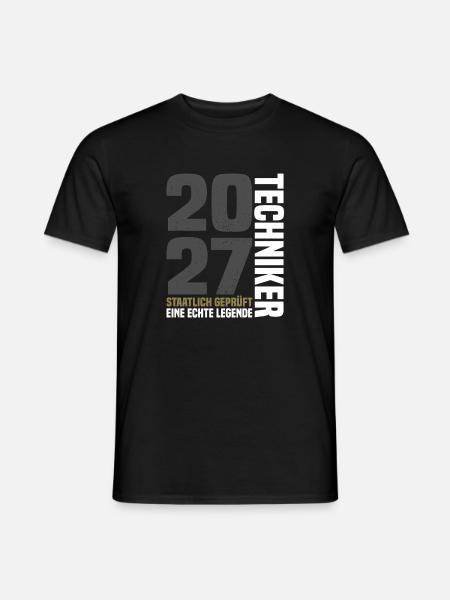 Staatlich geprüfter Techniker 2027 - Männer T-Shirt - Schwarz