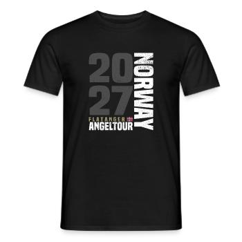 Norwegen Flatanger Angeltour 2027 - Männer T-Shirt - Schwarz - Vorne - AI Model Male 178 light (178cm)