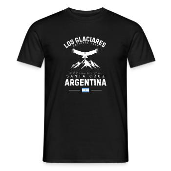 Los Glaciares Nationalpark Peak Argentina Tee - Männer T-Shirt - Schwarz - Vorne - AI Model Male 178 light (178cm)