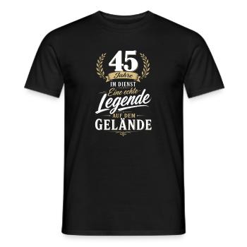 45 Jähriges Dienstjubiläum 45 Jahre Dienst Legende - Männer T-Shirt - Schwarz - Vorne - AI Model Male 178 light (178cm)