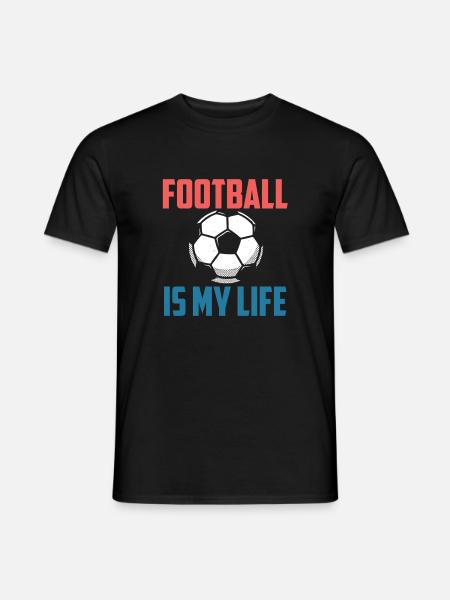 Fußball ist mein Leben - Männer T-Shirt - Schwarz