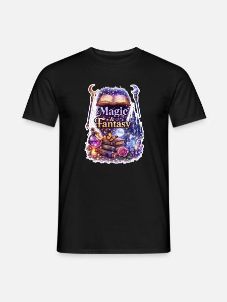 Magie und Fantasie Zauberreich - Männer T-Shirt - Schwarz