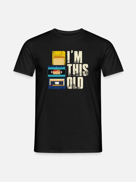 I'm This Old Retro 80er 90er Kassette - Männer T-Shirt - Schwarz
