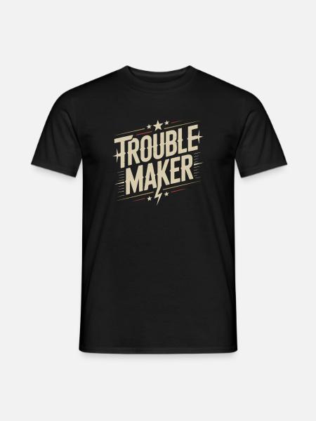 Troublemaker Frechdachs Rabauke Geschwister Kinder - Männer T-Shirt - Schwarz