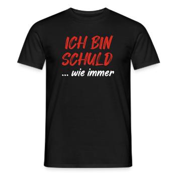 Ich Bin Schuld Wie Immer Sarkasmus Spruch - Männer T-Shirt - Schwarz - Vorne - AI Model Male 178 light (178cm)