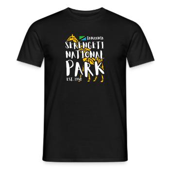 Serengeti Nationalpark Tanzania - Männer T-Shirt - Schwarz - Vorne - AI Model Male 178 light (178cm)