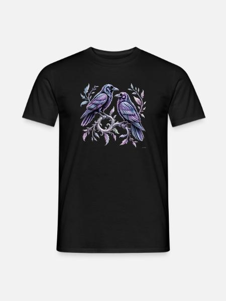 Black Ravens Schmiedeeisenzweig-Design. - Männer T-Shirt - Schwarz