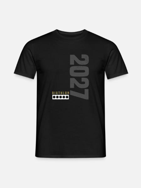 Biathlon 2027 - Männer T-Shirt - Schwarz